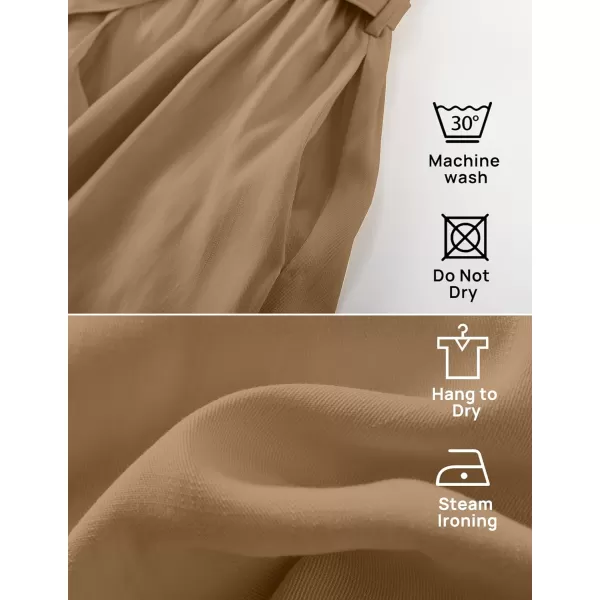 imageZESICA Womens 2023 Boho Summer Romper One Shoulder Sleeveless Tie Waist Beach Short Jumpsuit PlaysuitKhaki