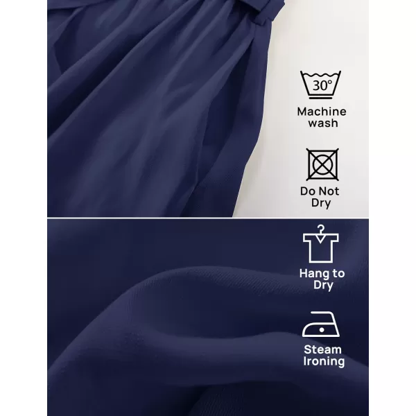 imageZESICA Womens 2023 Boho Summer Romper One Shoulder Sleeveless Tie Waist Beach Short Jumpsuit PlaysuitNavy