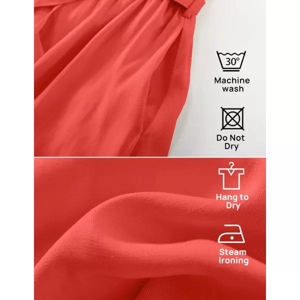 imageZESICA Womens 2023 Boho Summer Romper One Shoulder Sleeveless Tie Waist Beach Short Jumpsuit PlaysuitOrangered