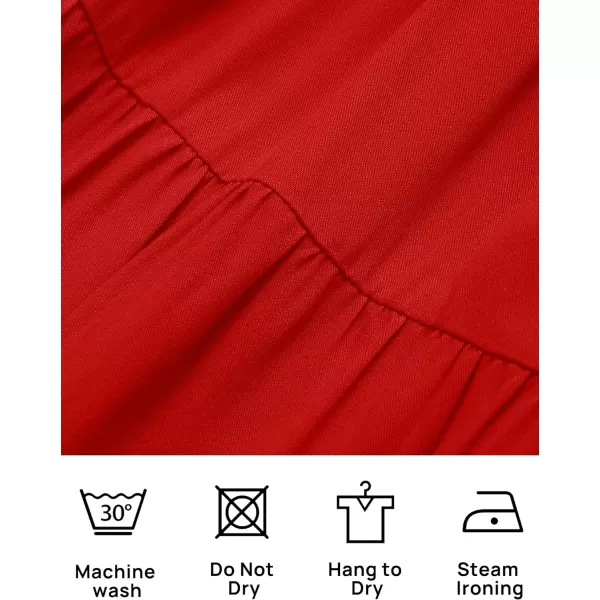 imageZESICA Womens 2023 Boho Summer Square Neck Puff Sleeve Off Shoulder Smocked Tiered Casual A Line Short Mini DressFirered