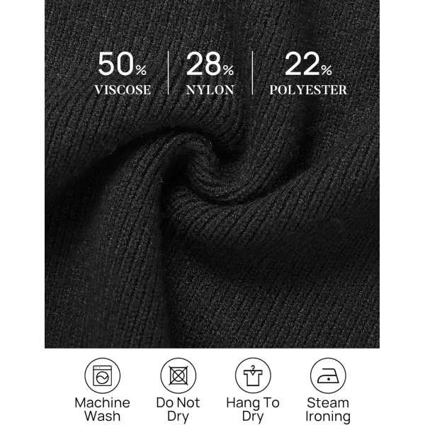 imageZESICA Womens 2023 Casual Long Sleeve Cardigan V Neck Button Down Open Front Knit Loose Oversized Sweater CoatBlack