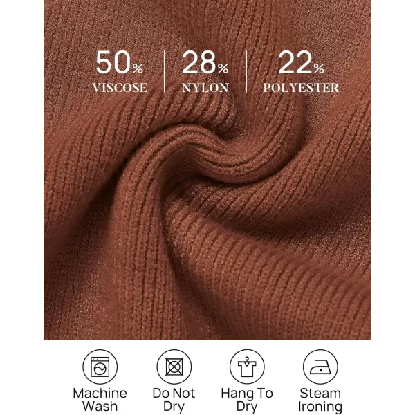imageZESICA Womens 2023 Casual Long Sleeve Cardigan V Neck Button Down Open Front Knit Loose Oversized Sweater CoatCaramel