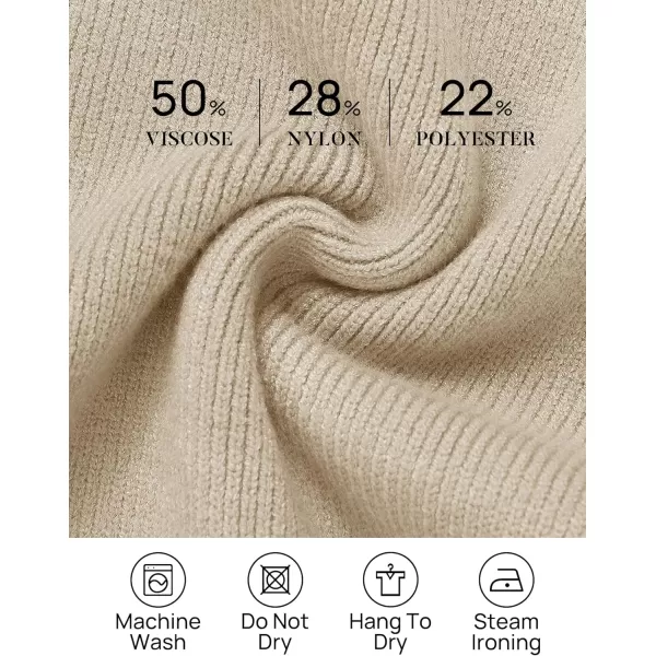 imageZESICA Womens 2023 Casual Long Sleeve Cardigan V Neck Button Down Open Front Knit Loose Oversized Sweater CoatSand