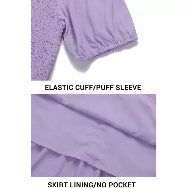 imageZESICA Womens 2023 Casual Summer Crew Neck Short Puff Sleeve Smocked High Waist Ruffle Tiered A Line Midi DressZESICA Womens 2023 Casual Summer Crew Neck Short Puff Sleeve Smocked High Waist Ruffle Tiered A Line Midi Dress