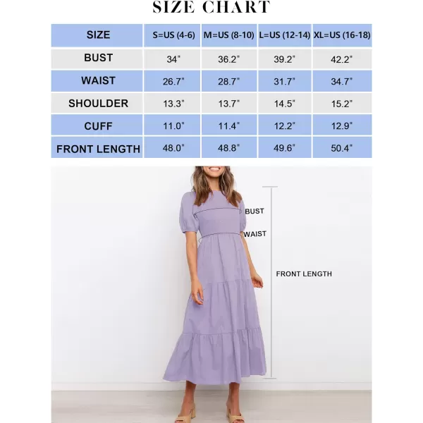 imageZESICA Womens 2023 Casual Summer Crew Neck Short Puff Sleeve Smocked High Waist Ruffle Tiered A Line Midi DressZESICA Womens 2023 Casual Summer Crew Neck Short Puff Sleeve Smocked High Waist Ruffle Tiered A Line Midi Dress