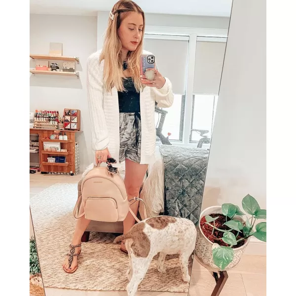 imageZESICA Womens 2023 Fall Casual Long Sleeve Cable Knit Open Front Loose Chunky Sweater Cardigan Coat OuterwearCream