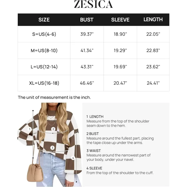 imageZESICA Womens 2023 Fall Fashion Turtleneck Long Sleeve Striped Ribbed Knit Loose Pullover Sweater TopsMocha