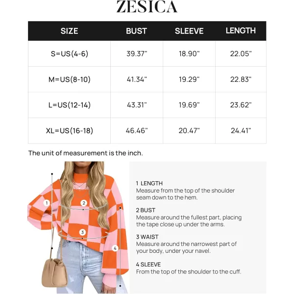 imageZESICA Womens 2023 Fall Fashion Turtleneck Long Sleeve Striped Ribbed Knit Loose Pullover Sweater TopsOrange