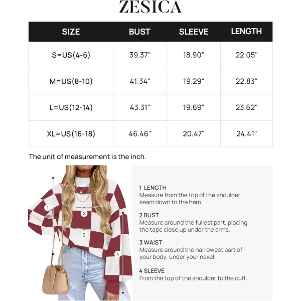 imageZESICA Womens 2023 Fall Fashion Turtleneck Long Sleeve Striped Ribbed Knit Loose Pullover Sweater TopsPlumplaid