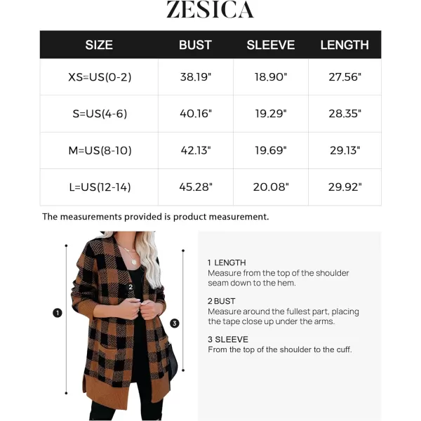 imageZESICA Womens 2023 Fall Long Sleeve Striped Color Block Open Front Draped Loose Knit Lightweight Cardigan Sweater CoatCaramel