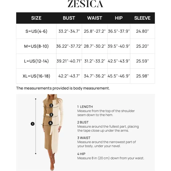 imageZESICA Womens 2023 Fall Ribbed Knit Sweater Dress Elegant Long Sleeve Color Block Tie Waist Slim Fit Bodycon Midi DressesKhaki