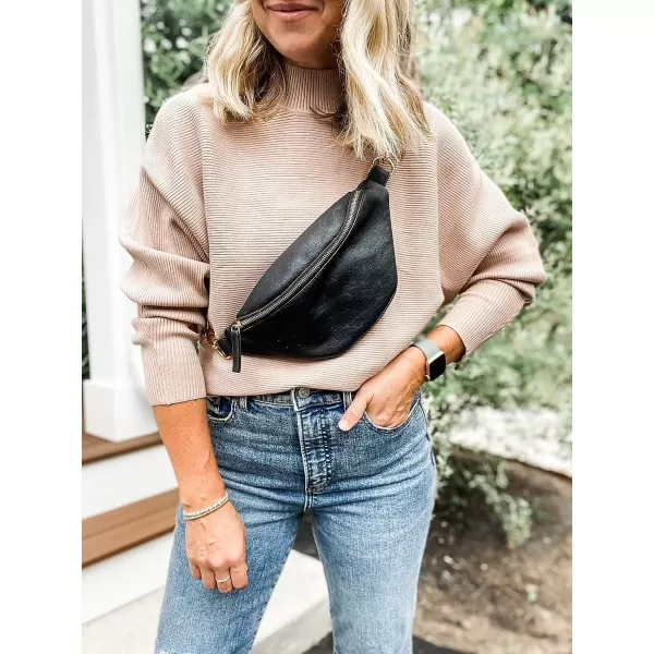 imageZESICA Womens 2023 Fall Turtleneck Batwing Long Sleeve Ribbed Knit Casual Soft Pullover Sweater Jumper TopApricot
