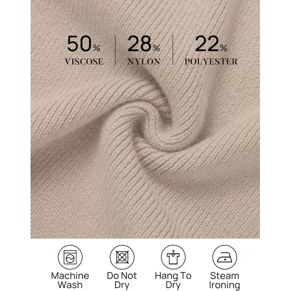 imageZESICA Womens 2023 Fall Turtleneck Sweaters Dress Oversized Long Lantern Sleeve Casual Knit Pullover Short DressesGreykhaki