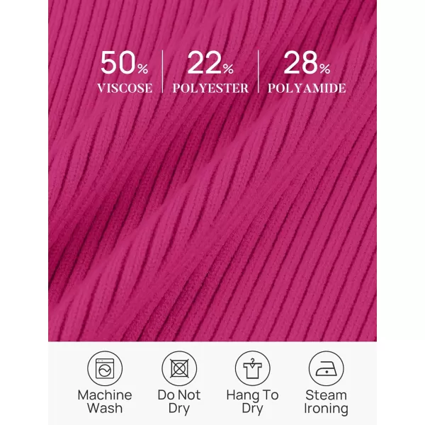 imageZESICA Womens 2023 Fall V Neck Shirts Long Sleeve Ribbed Knit Sweater Lapel Slim Fitted Casual Basic Tee TopsRose