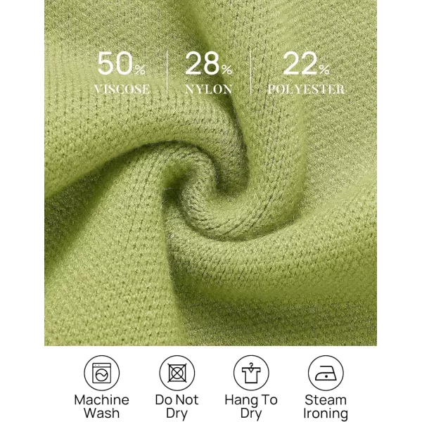 imageZESICA Womens 2023 Fall Winter Long Sleeve Open Front Knit Cardigan Lapel Button Down Belted Sweater Coat with PocketsAvocado