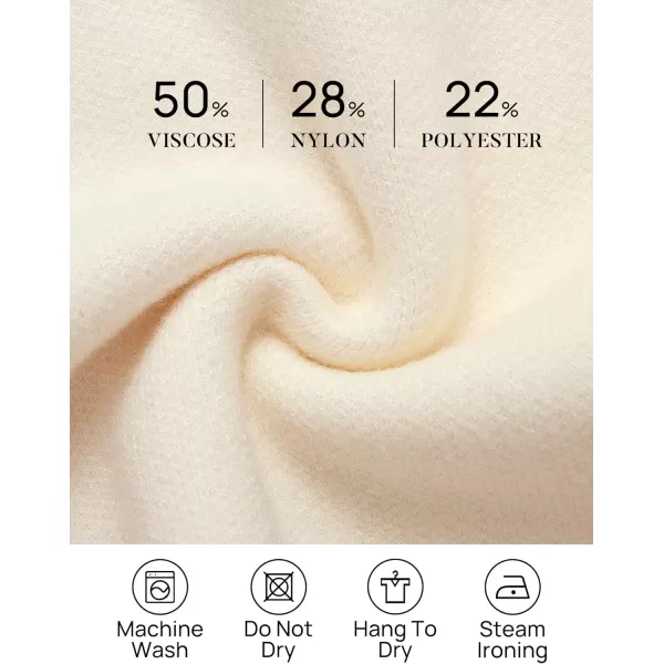 imageZESICA Womens 2023 Fall Winter Long Sleeve Open Front Knit Cardigan Lapel Button Down Belted Sweater Coat with PocketsIvory