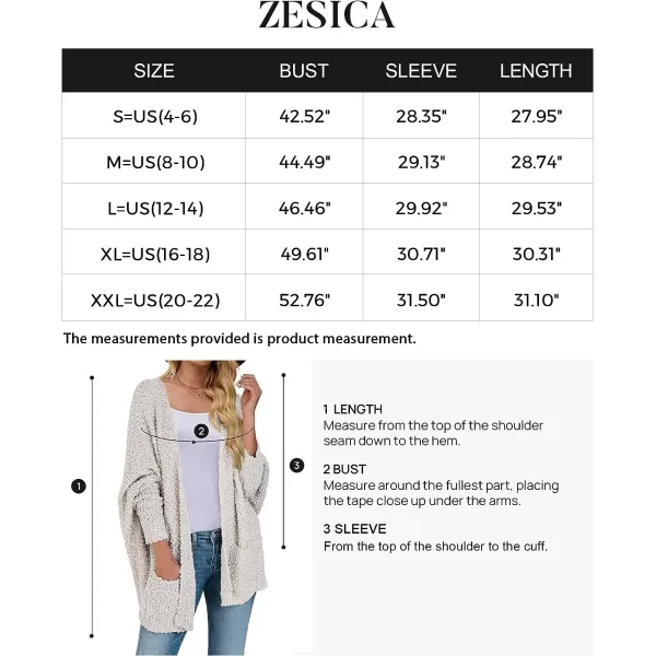 imageZESICA Womens 2023 Fall Winter Popcorn Long Sleeve Open Front Chunky Knit Oversized Cardigan Sweater CoatOffwhite