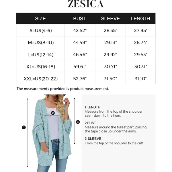 imageZESICA Womens 2023 Fall Winter Popcorn Long Sleeve Open Front Chunky Knit Oversized Cardigan Sweater CoatSage