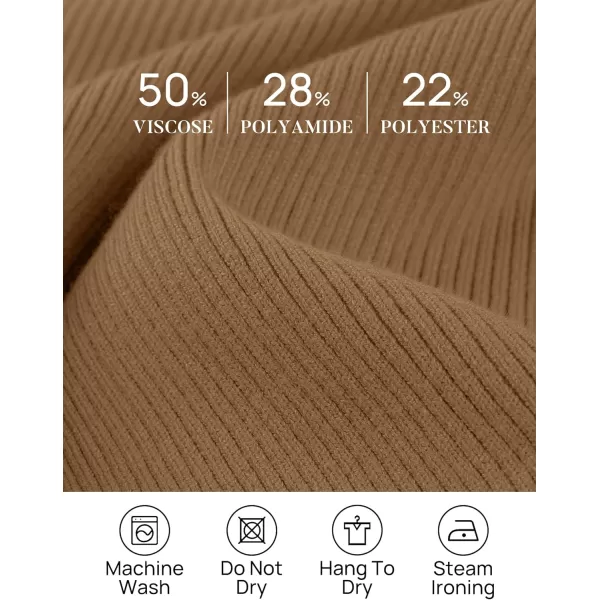 imageZESICA Womens 2023 Long Sleeve Button Down V Neck Slim Fitted T Shirts Fall Casual Ribbed Knit Basic Tee TopsBrown