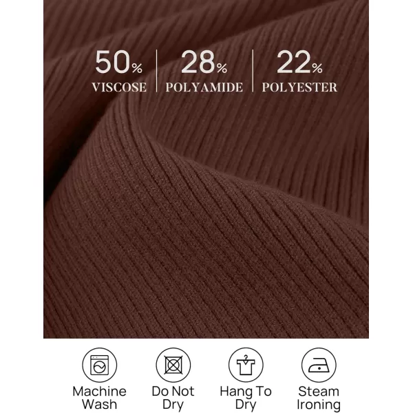 imageZESICA Womens 2023 Long Sleeve Button Down V Neck Slim Fitted T Shirts Fall Casual Ribbed Knit Basic Tee TopsCoffee