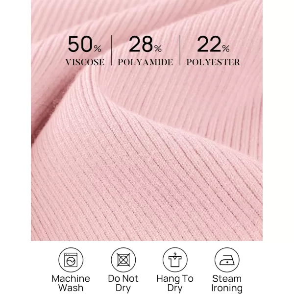 imageZESICA Womens 2023 Long Sleeve Button Down V Neck Slim Fitted T Shirts Fall Casual Ribbed Knit Basic Tee TopsPink