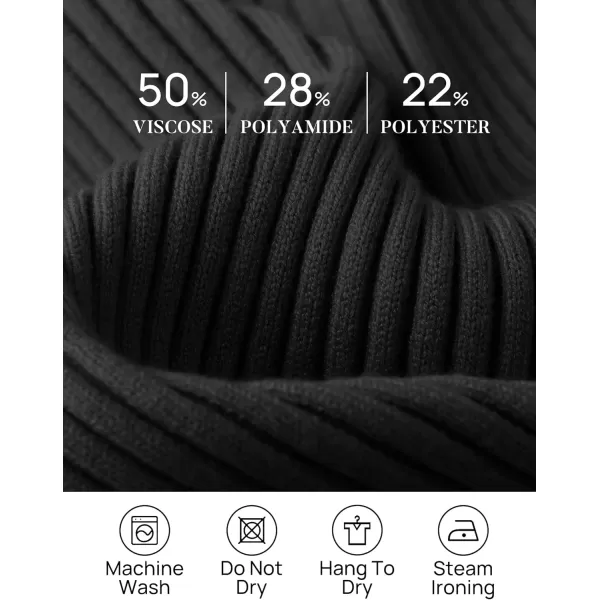 imageZESICA Womens 2023 Long Sleeve Square Neck T Shirts Slim Fitted Elegant Fall Ribbed Knit Casual Tee TopsBlack