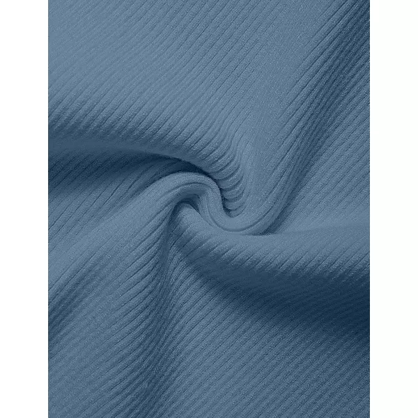 imageZESICA Womens 2023 Long Sleeve Sweater Dress Ribbed Knit Crew Neck Tie Waist Bodycon Slit Midi DressesDustyblue