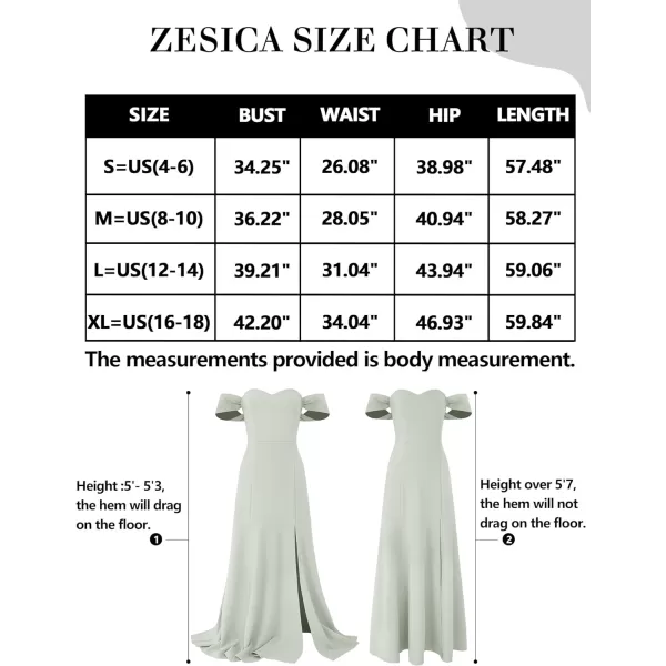 imageZESICA Womens 2023 Off Shoulder Wedding Guest Dress Short Sleeve High Split Bodycon Evening Gown Maxi DressesLightgreen