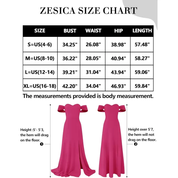imageZESICA Womens 2023 Off Shoulder Wedding Guest Dress Short Sleeve High Split Bodycon Evening Gown Maxi DressesRose