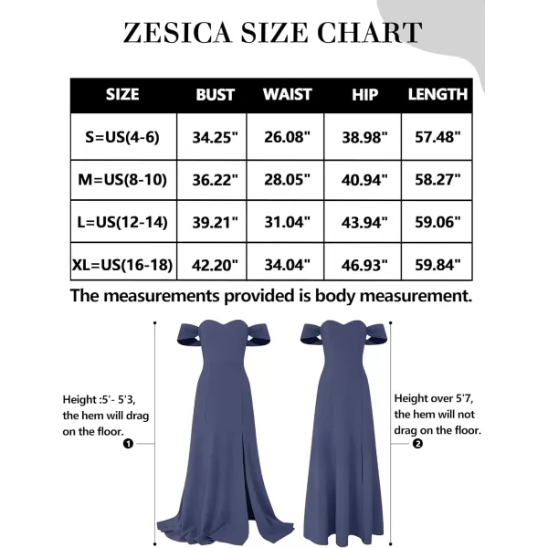 imageZESICA Womens 2023 Off Shoulder Wedding Guest Dress Short Sleeve High Split Bodycon Evening Gown Maxi DressesRoyalblue