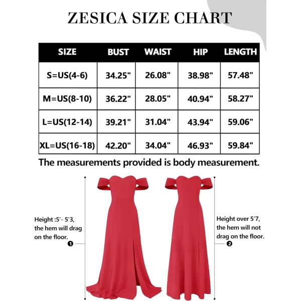 imageZESICA Womens 2023 Off Shoulder Wedding Guest Dress Short Sleeve High Split Bodycon Evening Gown Maxi DressesWatermelon