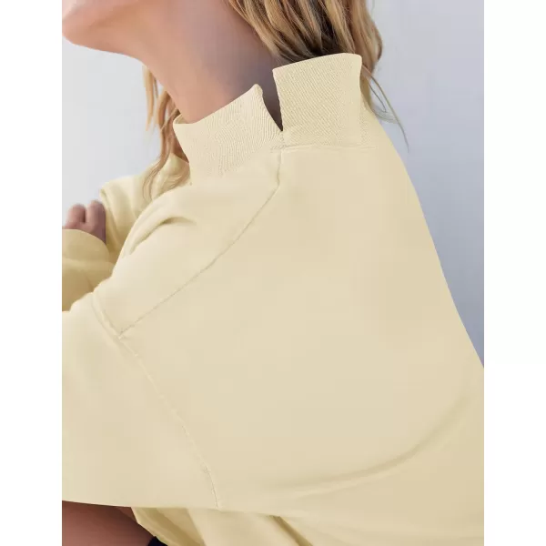 imageZESICA Womens 2023 Oversized Sweatshirts Turtleneck Long Sleeve Chunky Loose Fleece Y2K Pullover Hoodies TopsApricot