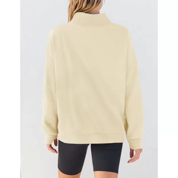 imageZESICA Womens 2023 Oversized Sweatshirts Turtleneck Long Sleeve Chunky Loose Fleece Y2K Pullover Hoodies TopsApricot