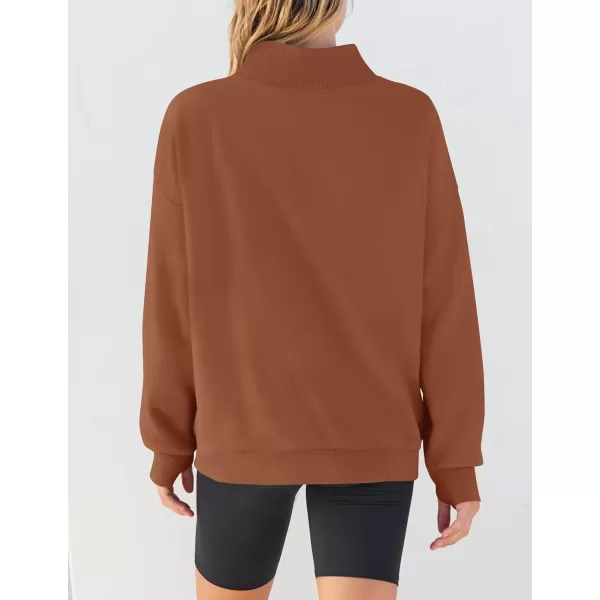 imageZESICA Womens 2023 Oversized Sweatshirts Turtleneck Long Sleeve Chunky Loose Fleece Y2K Pullover Hoodies TopsCaramel
