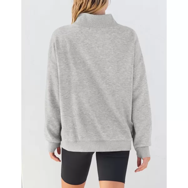 imageZESICA Womens 2023 Oversized Sweatshirts Turtleneck Long Sleeve Chunky Loose Fleece Y2K Pullover Hoodies TopsGrey