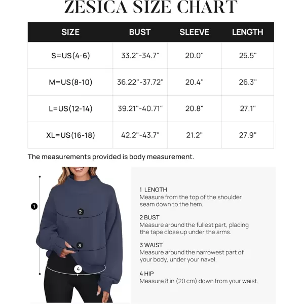 imageZESICA Womens 2023 Oversized Sweatshirts Turtleneck Long Sleeve Chunky Loose Fleece Y2K Pullover Hoodies TopsNavy