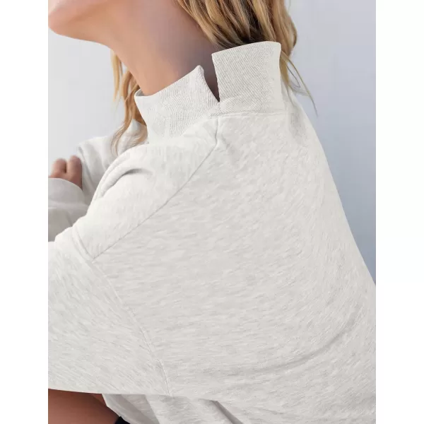 imageZESICA Womens 2023 Oversized Sweatshirts Turtleneck Long Sleeve Chunky Loose Fleece Y2K Pullover Hoodies TopsStone