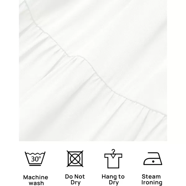 imageZESICA Womens 2023 Sexy Boho Off Shoulder Puff Short Sleeve High Waist Ruffled Flowy A Line Beach Party Midi DressWhite