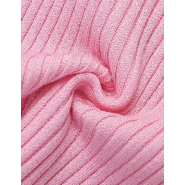 imageZESICA Womens 2023 Short Sleeve Square Neck T Shirts Slim Fitted Summer Ribbed Knit Basic Casual Tee TopsHotpink