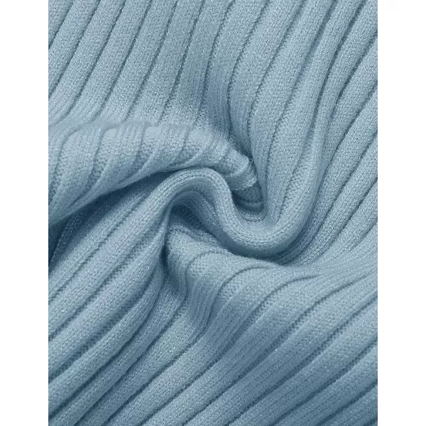 imageZESICA Womens 2023 Short Sleeve Square Neck T Shirts Slim Fitted Summer Ribbed Knit Basic Casual Tee TopsLightblue