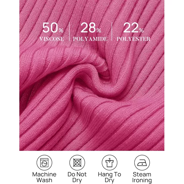 imageZESICA Womens 2023 Short Sleeve V Neck Slim Fit T Shirts Summer Casual Ribbed Knit Solid Color Basic Tee TopsRose