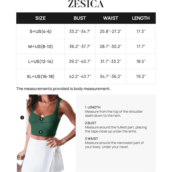 imageZESICA Womens 2023 Sleeveless V Neck Tank Ribbed Knit Shirts Backless Slim Fit Basic Cute Crop TopsDarkgreen