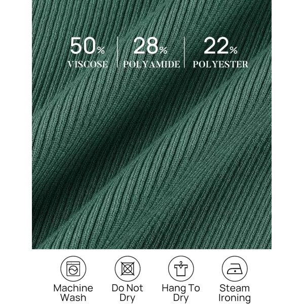 imageZESICA Womens 2023 Sleeveless V Neck Tank Ribbed Knit Shirts Backless Slim Fit Basic Cute Crop TopsDarkgreen