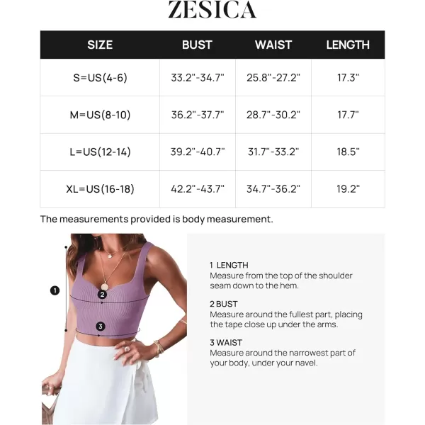 imageZESICA Womens 2023 Sleeveless V Neck Tank Ribbed Knit Shirts Backless Slim Fit Basic Cute Crop TopsPurple