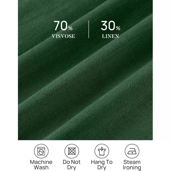 imageZESICA Womens 2023 Summer 2 Piece Outfit Linen Square Neck Tank Crop Top and Shorts Two Piece Lounge Matching SetDarkgreen