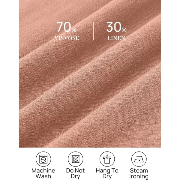 imageZESICA Womens 2023 Summer 2 Piece Outfit Linen Square Neck Tank Crop Top and Shorts Two Piece Lounge Matching SetPink