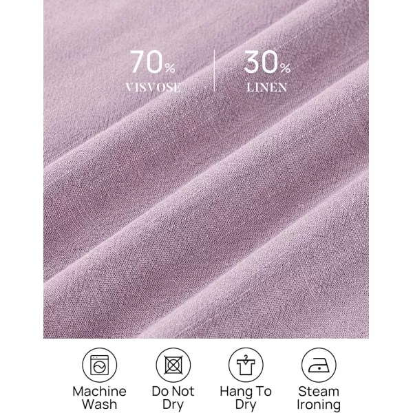 imageZESICA Womens 2023 Summer 2 Piece Outfit Linen Square Neck Tank Crop Top and Shorts Two Piece Lounge Matching SetPurple
