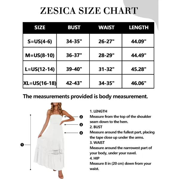 imageZESICA Womens 2023 Summer Bohemian Strapless Off Shoulder Lace Trim Backless Flowy A Line Beach Long Maxi DressWhite