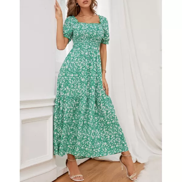 imageZESICA Womens 2023 Summer Boho Floral Print Square Neck Ruffle Swing Beach Long Maxi DressZESICA Womens 2023 Summer Boho Floral Print Square Neck Ruffle Swing Beach Long Maxi Dress