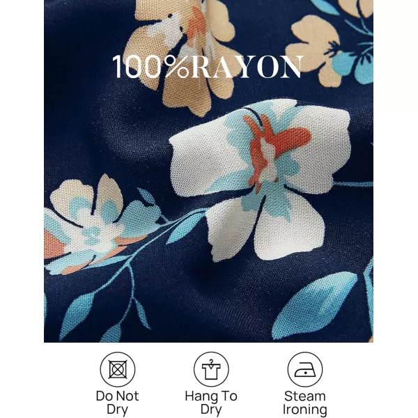 imageZESICA Womens 2023 Summer Boho Floral Printed Spaghetti Strap Square Neck Ruffle A Line Swing Beach Mini DressDarkblue